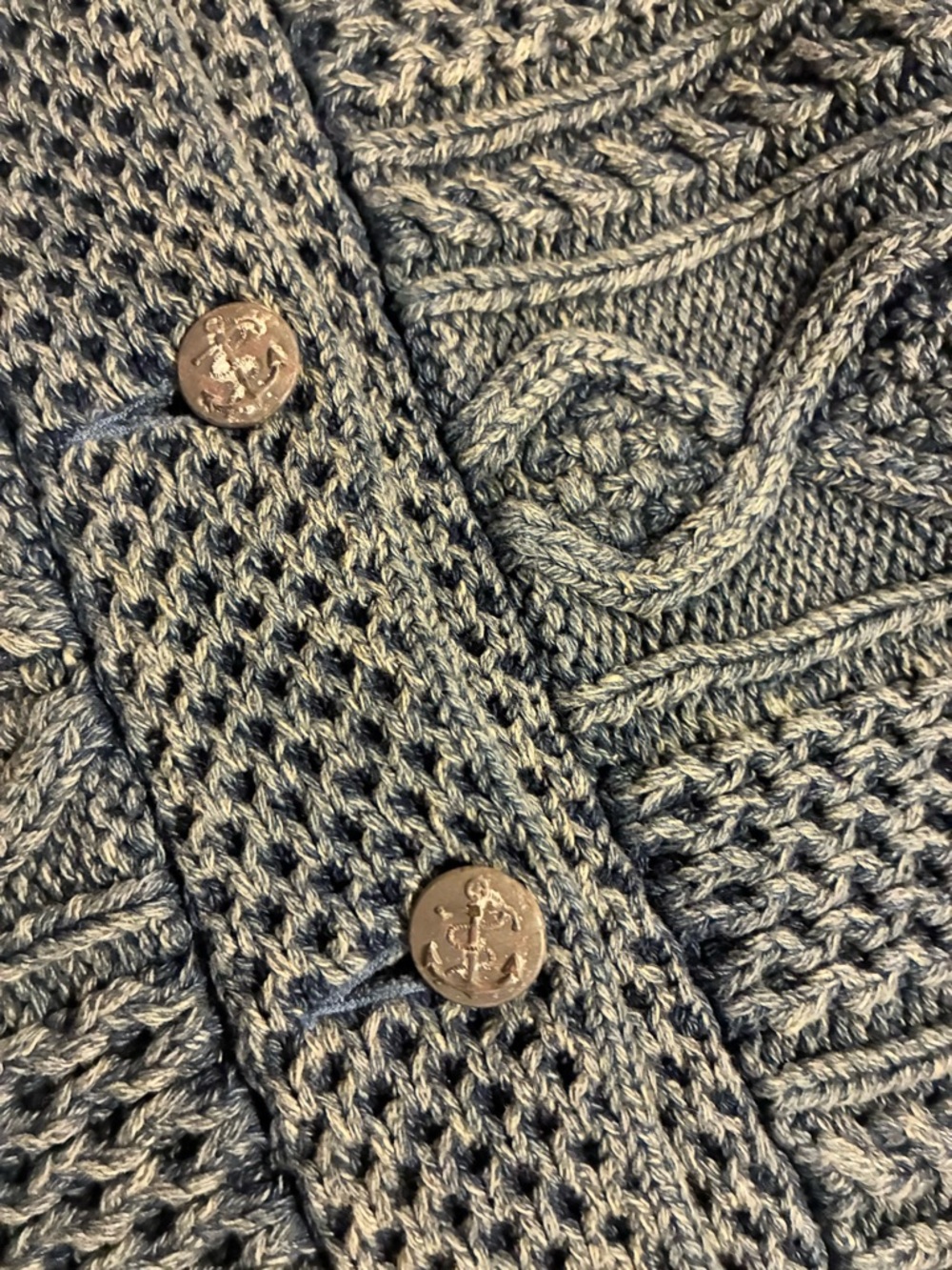 DOUBLE RL RALPH LAUREN RRL INDIGO COTTON SWEATER- WOMEN’S SIZE 2 - Picture 10 of 11